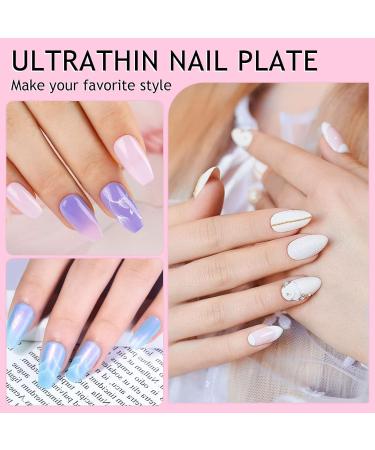 INPING Soft Gel Full Cover Nail Tips 240PCS Short Almond & Squoval Mix Acrylic Fake Nails Extensions - Traceless Break Resistant Design for DIY Manicure - Beauty Gifts for Women - Buy Online on SooperMarket.com