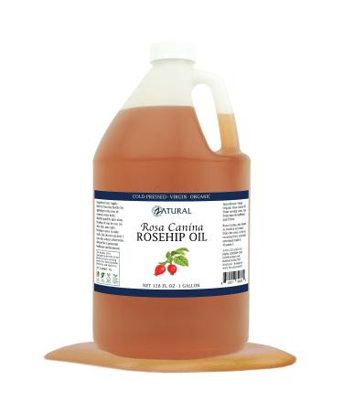 Zatural ROSA CANINA - Organic Rosehip Oil for Face Nails Hair and Skin - Cold Pressed Rose Hip Oil (Gallon)