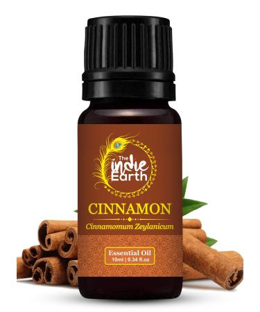 The Indie Earth 100% Pure & Undiluted Cinnamon Essential Oil - For Muscle Relaxation DIY Skin and Hair Care Recipes for Aromatherapy & Topical Use - Directly Sourced From SRI LANKA 10 ml