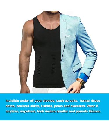 KOCLES Men's Compression Tank Top Body Shaper Vest - Abs Slimming Gym Shirt (Black, Medium) - Buy Online on SooperMarket.com