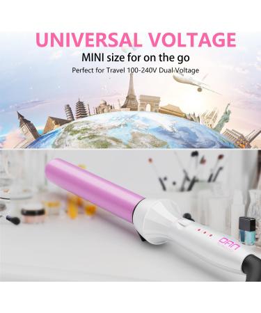 DAN Technology 1-Inch Curling Wand - Adjustable Temperature Tourmaline Ceramic Dual Voltage & 60 min Auto Shut Off for Natural Curls & Long-lasting Hairstyles - Buy Online on SooperMarket.com