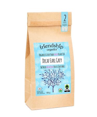 Friendship Organics Decaf Earl Grey Tea Bags Organic and Fair Trade 36 count 36 Count (Pack of 1)