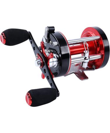 Sougayilang Fishing Reels Round Baitcasting Reel - Conventional Reel - Reinforced Metal Body and Supreme Star Drag Right Hand-Red-Black Warrior6000 - Buy Online on SooperMarket.com