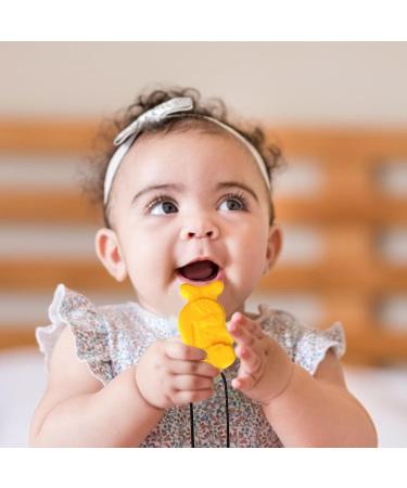 Buy Bexdug Yellow Sensory Chewing Chain - Creative Dinosaur-Shaped Silicone Fidget Toy for Kids | Portable Bite Chain for Sensory Relief - Buy Online on SooperMarket.com