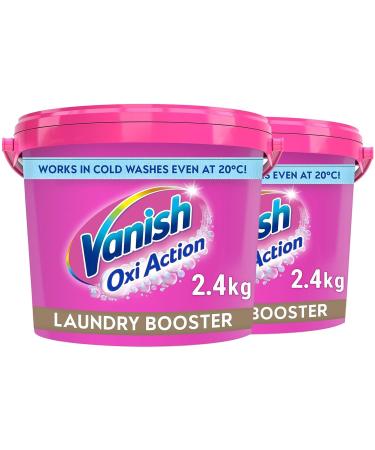 2 x Vanish Oxi Action Laundry Booster Stain Remover Powder 2.4kg Chlorine-Free