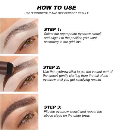 LXZJJM Eye-Brow Stamp Stencil Kit Eyebrow Stamp Stencil Kit Hairline Powder With 10Pcs Reusable Thin & Thick Eyebrow Stencils for Perfect Brows 1.8g(0.06 OZ.) (07 TRUE RED) - Buy Online on SooperMarket.com