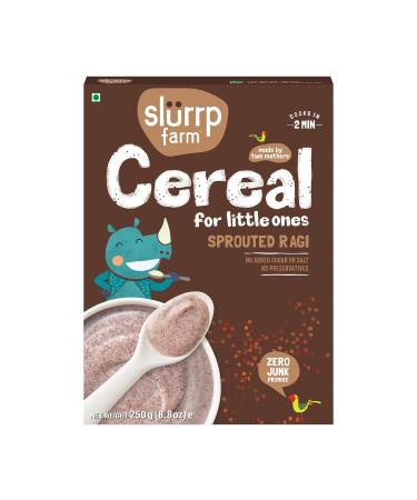 Slurrp Farm Sprouted Ragi Powder | Instant Healthy Wholesome Food, 8.81 Oz