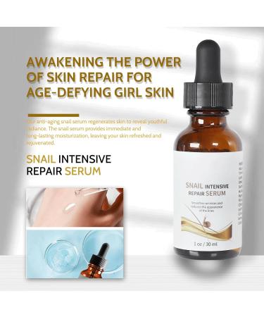 Snail Intensive Repair Serum Snail Mucin Essence Anti Wrinkle Collagen Serum Lifting & Anti Wrinkle Hydrating Face Serum Anti-aging Serum for Woman/Man Reduce Fine Lines Moisturiser - Buy Online on SooperMarket.com