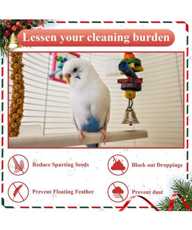 Adjustable Bird Cage Net Seed Catcher | Nylon Mesh Cover for Parrot Cage | Bird Rope Perch Toys | Cage Accessories | White, 78.7 x 15 Inch - Buy Online on SooperMarket.com
