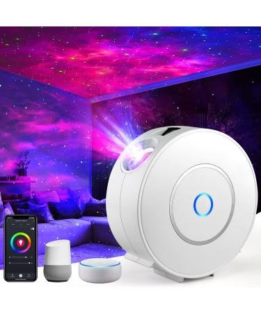 LED Smart Sternen Home Projector Milfech WLAN Sternen projector Lamp RGB Dimming with 3D Galaxy voice control and timer compatible with Alexa Google Assistant night light for children party Christmas