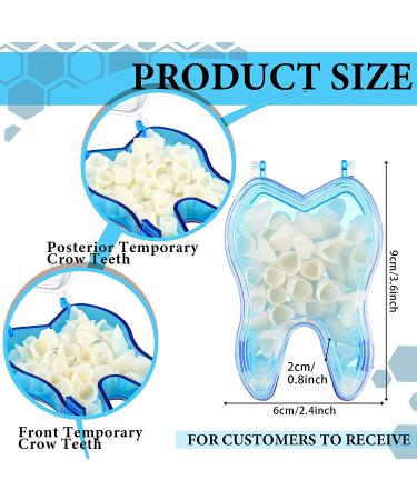 100 Pieces Resin Teeth Veneers for Halloween Cosplay, Scary Theme Party Makeup - Dental Temporary Front and Molar Posterior Teeth for Costume Filling - Buy Online on SooperMarket.com