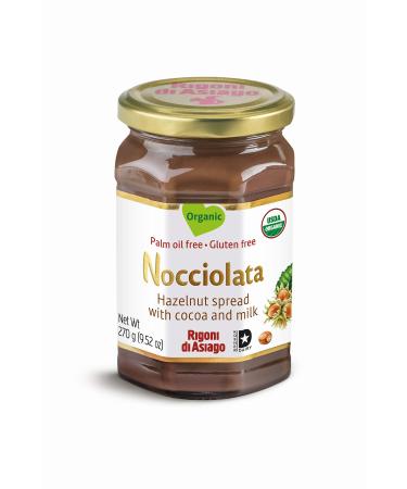 Rigoni Di Asiago Nocciolata Hazelnut Spread, Cocoa and Milk, 9.52 Ounce Jar