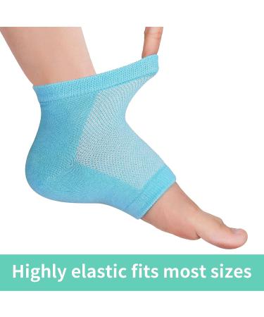Vaincre Cracked Heel Repair Socks - 4 Pairs for Dry Cracked Feet - Gel Treatment - Spa Moisture - Overnight Heel Care (Regular, Multi-color) - Buy Online on SooperMarket.com