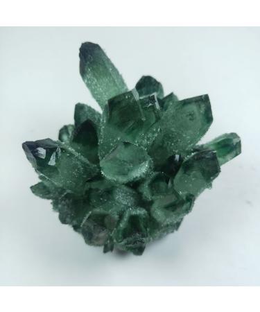 Natural Crystal Rough Natural Crystals and Stones 300-400g Natural Green Quartz Crystal Cluster Crystals raw Gemstone Specimen for Home&Office Decoration fengshui for Decoration QINTINYIN
