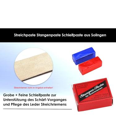 High-Quality 2-Piece Straight Razor Set | Hollow Ground with Wooden Handle & Grinding Paste | Solingen Craftsmanship - Buy Online on SooperMarket.com