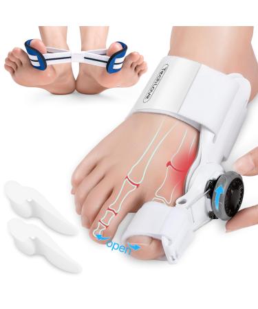 Tech Love Bunion Correctors for Women and Men Orthopedic Bunion Toe Straighteners Adjustable Bunion Splint for Big Toe Toe Separators for Hallux Valgus 1 PC White