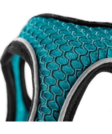 HUNTER HILO COMFORT Harness for Small Dogs - Mesh & Reflective Elements Turquoise ML - International Shipping Available - Buy Online on SooperMarket.com