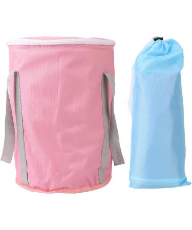 Collapsible Foot Soaking Bath Bag with 5 Layers Thickened Insulation Portable Travel Foot Bath Waterproof Material Sturdy Carrying Handle for Camping Fishing Picnic (Pink) - Buy Online on SooperMarket.com