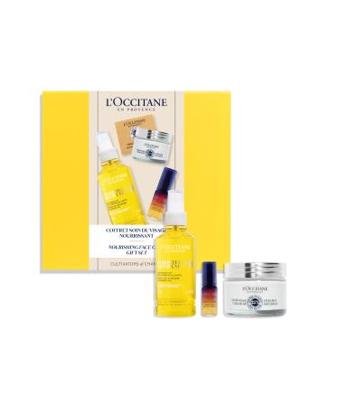 L'OCCITANE Immortelle and Shea Skincare Set| Anti-ageing Face Serum Hydrating Face Cream | Luxury Skincare Gift Set | Amazon Exclusive Premium Beauty Gift Set
