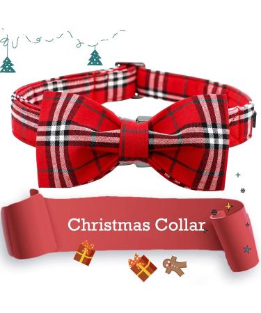 Shop Lionheart Glory Christmas Checkered Dog Collar & Bowtie - Adjustable & Comfortable for Medium Dogs - Ideal Holiday Accessory - Buy Online on SooperMarket.com