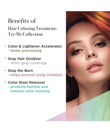 Cuccio Haircare Try Me Collection Kit | Hair Coloring Essentials | Gluten & Paraben Free | Travel Size 4 Pc | Stop The Burn & Gray Hair Treatments - Buy Online on SooperMarket.com
