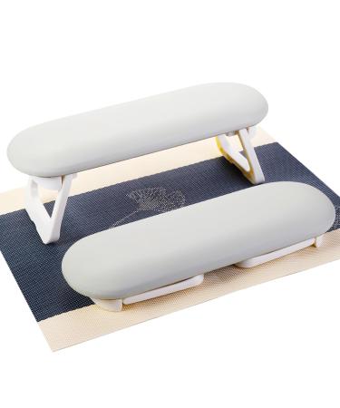 SAVILAND Arm Rest for Nails Tech: Foldable Soft Leather Nail Pillow Non-slip PVC Mat Nail Supplies Accessories Hand Holder Hand Rest Nail Bench for Acrylic Nails Salon Professional Use Must Have
