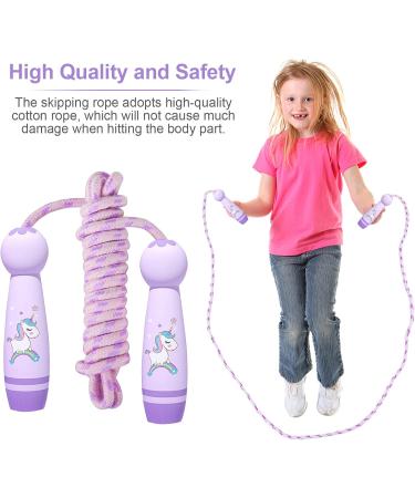 Buy Unicorn Jump Rope for Kids - Adjustable Cotton Rope with Cartoon Wooden Handle - Perfect for Sports Training & Fun! - Buy Online on SooperMarket.com