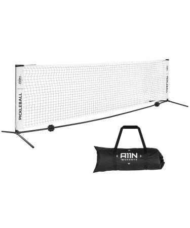 A11N Portable Pickleball Net for Driveway - Half Court Size, 11ft Net for Pickleball, Kids Tennis, Soccer Tennis