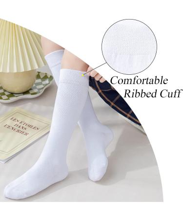 Girls Knee High School Uniform Socks 3-Pack - White - Ages 5-7 - Buy Online on SooperMarket.com