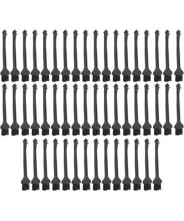 50-Pack One-Way Mini Cleaning Brushes with Nylon Bristles & PP Handles - Perfect for Razors Baby Bottles Keyboards & More - Black - Buy Online on SooperMarket.com