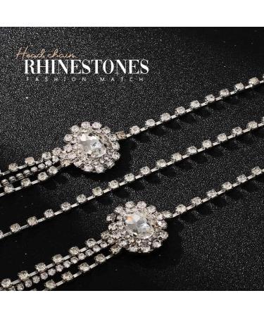 Runmi Rhinestone Head Chain - Gold Crystal Hairpiece & Wedding Hair Accessories for Women & Girls - Buy Online on SooperMarket.com