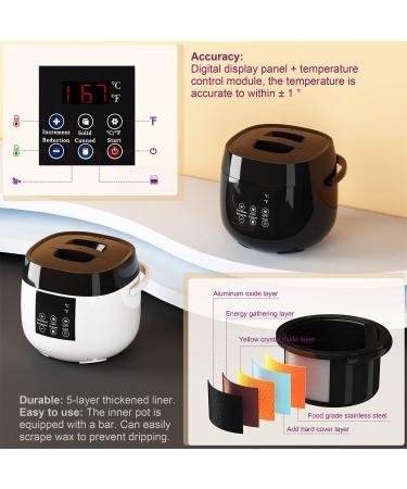 Home Digital Waxing Kit for Coarse Hair Removal - Hard Wax Warmer for Women and Men - Includes Premium Wax Beans and Applicator Sticks - White - Buy Online on SooperMarket.com