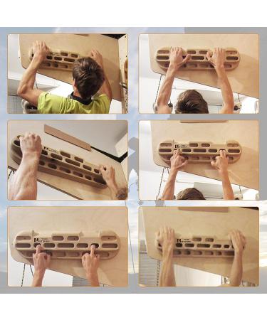 Climbing Hangboard Rock Climbing Training with Jugs, Slopes, Edges, Pockets | Door Mounted Pull Up Bar - CJ-HB2001BX - Buy Online on SooperMarket.com