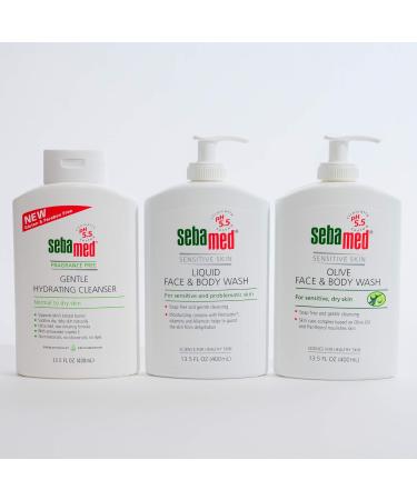 Sebamed Paraben-Free Liquid Face and Body Wash with Pump - pH 5.5 - Dermatologist Recommended - 13.5 oz (400ml) - Pack of 3 - Buy Online on SooperMarket.com