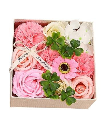 Ciieeo 3 Boxes Carnation Soap Flower Wedding Favors Stocking Stuffer Gifts Preserved Flower Gift Wedding Flowers Flower Decor Soap Flower Bouquet Faux Floral Decorate Artificial Paper Pinkx3pcs 15x15x8cmx3pcs