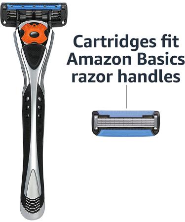 Amazon Basics 5-Blade Razor Refills for Men - 12 Cartridges with Dual Lubrication and Precision Trimmer - Buy Online on SooperMarket.com