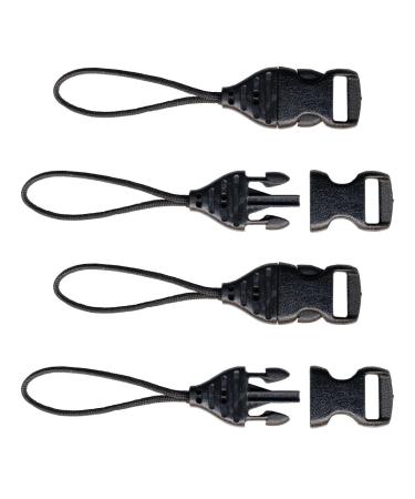 OP/TECH USA 1301082 Mini QD Loops - 1.5mm - System Connectors , Black One Size Mini Qd Loops