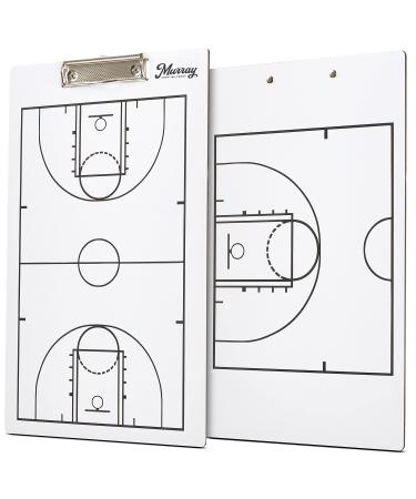Murray Sporting Goods Basketball Coaches Clipboard | Dry Erase Double-Sided Basketball Clipboard for Coaching | Double-Sided Basketball Coach Marker Whiteboard