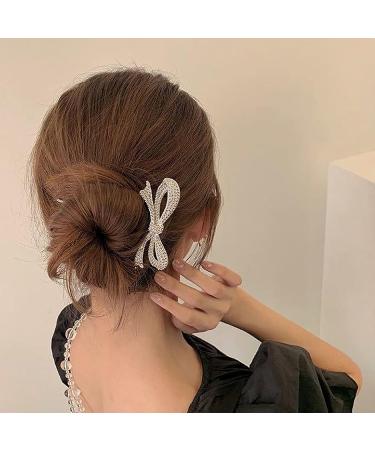 4 PACK Pearl Rhinestone U Shape Hair Fork Sticks - Wedding Hair Pins for Women and Girls - Buy Online on SooperMarket.com