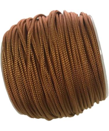 Y-Axis 60 Yards 2.0mm Light Brown Braided Nylon Lift Shade Cord with 6 Brown Wood Cord Knobs - Bronze Color + Soft Tape - Buy Online on SooperMarket.com