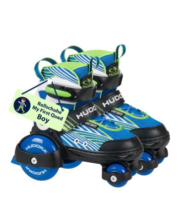 Hudora roller skate My first quad in various sizes & colors - high -quality roller shoes for children up to 20kg - children roller shoes size adjustable - safe entry -level scooter cats with large rolls 26-29 boy single