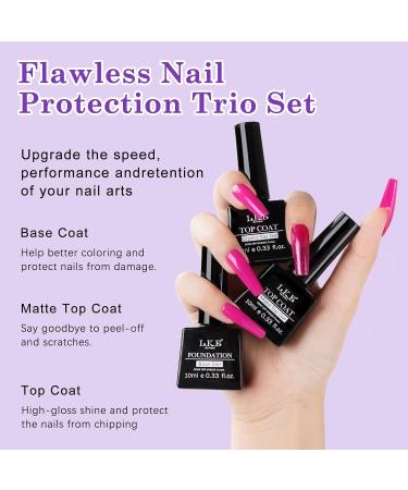 LKE Gel Nail Polish Kit with 72W UV Lamp - Barbie Pink Gel Polish Set with Top & Base Coat - Manicure DIY Gifts for Women - Buy Online on SooperMarket.com