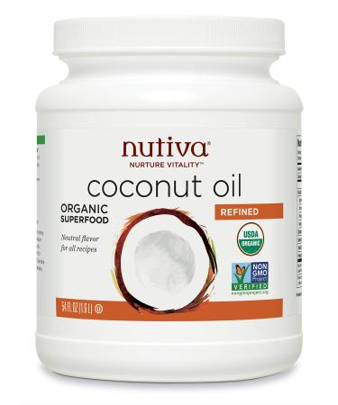 Nutiva Organic Coconut Oil Refined  54 fl oz (1.6 l)