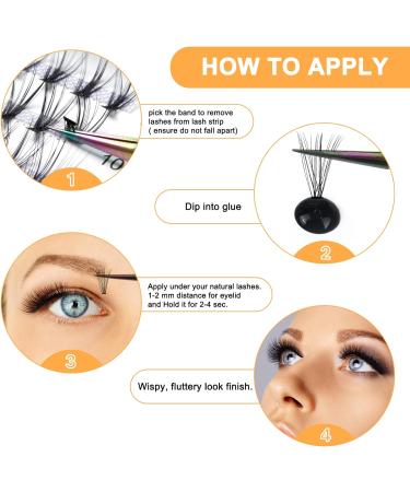 20D 0.07D 16mm Cluster Lashes - 120 Pcs Individual C D Curl B&Q LASH DIY Eyelash Extensions at Home - Individual Eyelashes - 10D to 20D - B&Q LASH - Buy Online on SooperMarket.com