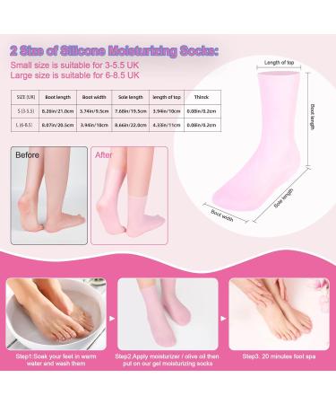 Foot Peel Mask Skin So Soft Foot Mask DYKOOK 1 Pair of Silicone Moisturising Socks Feet Hard Skin Remover Foot Care Footmask Socks Foot Spa Socks for Dry Feet Hard Skin Cracked Heel Dry Skin(S) - Buy Online on SooperMarket.com