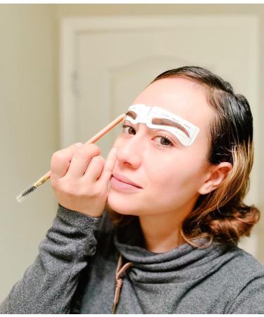 12 Style/Shape Self-Adhesive Eyebrows Stencil - 26 Pcs. Per Pad for Perfect Eyebrow Shaping - Buy Online on SooperMarket.com