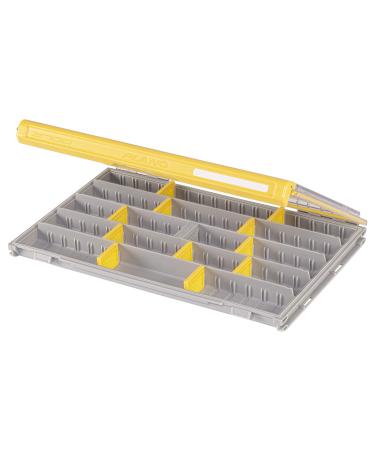 Plano Edge 3700 Premium Thin Tackle Utility Box, Clear and Yellow, Waterproof and Rust-Resistant Bait and Tackle Box Storage Organization 3700 Thin