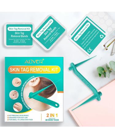 Skin Tag Remover 2 in 1 Kit for Medium/Large Skin Tags - Painless Mole Wart Treatment Tool for Face and Body - Buy Online on SooperMarket.com