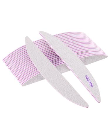 Professional Nail Files 20 Pieces Professional Double-Sided Reusable Nail File 100/180 Grit for Nail Salons DIY Nail Art at Home