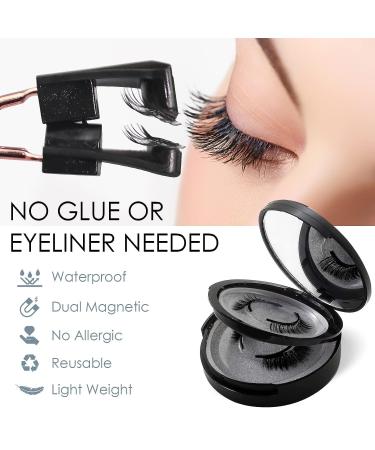 Shop Magnetic Eyelashes | Reusable Dual Magnetic False Lashes Without Eyeliner | Natural Look & Easy Application - Buy Online on SooperMarket.com